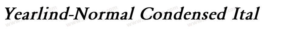 Yearlind-Normal Condensed Italic字体转换